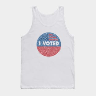 “I VOTED” Statement Distressed Circle Design Tank Top